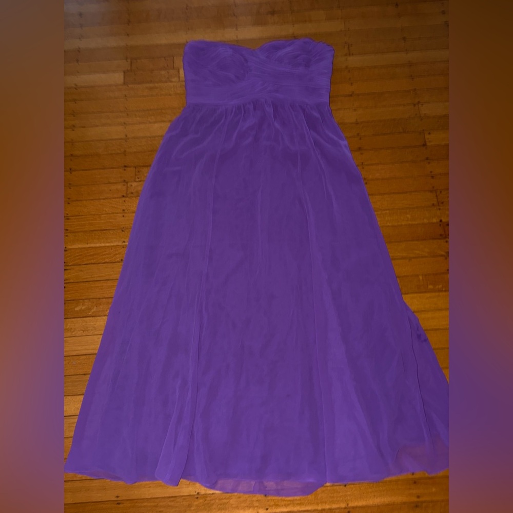 Lauren by Ralph cocktail dressy solid dress purple 18w new nwt strapless gown